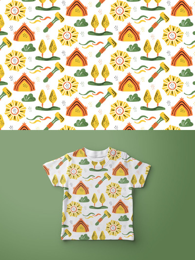 森林模式背景露营 (AI,EPS)