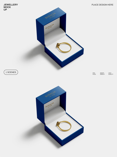 珠宝设计展示模型样机 (PSD,PDF)