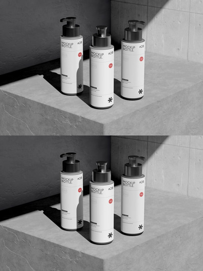 极简主义泵瓶模型样机 (PSD)