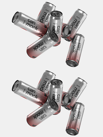 铝饮料易拉罐模型样机 (PSD)