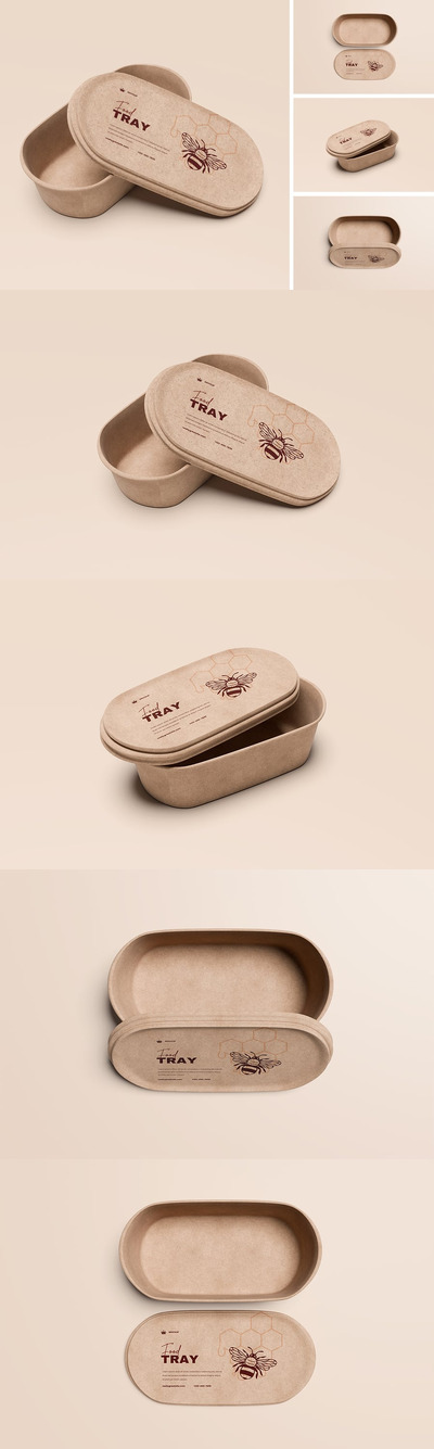 食品托盘模型样机 (PSD,PDF)