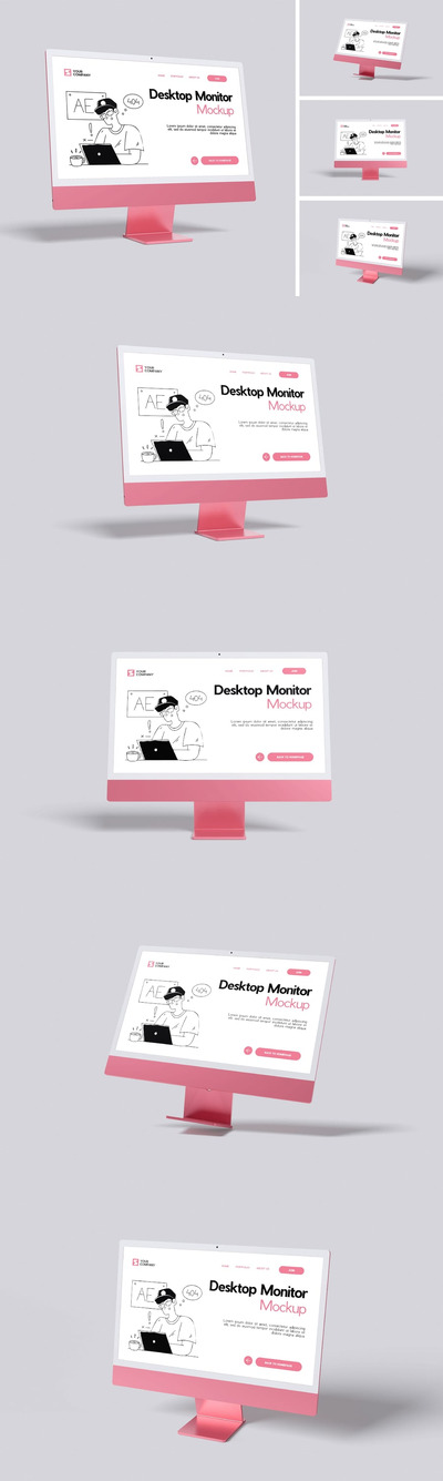 MAC桌面展示模型样机 (PSD,PDF)