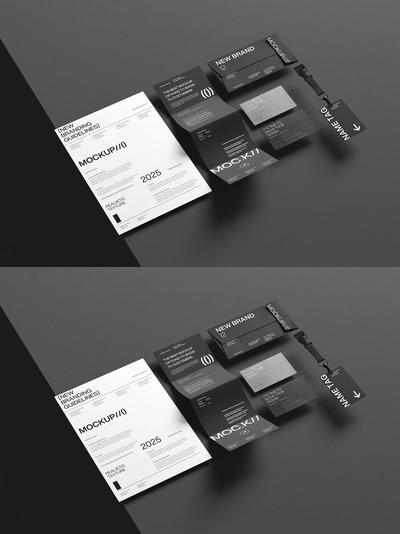 现代文具品牌识别模型样机 (PSD)