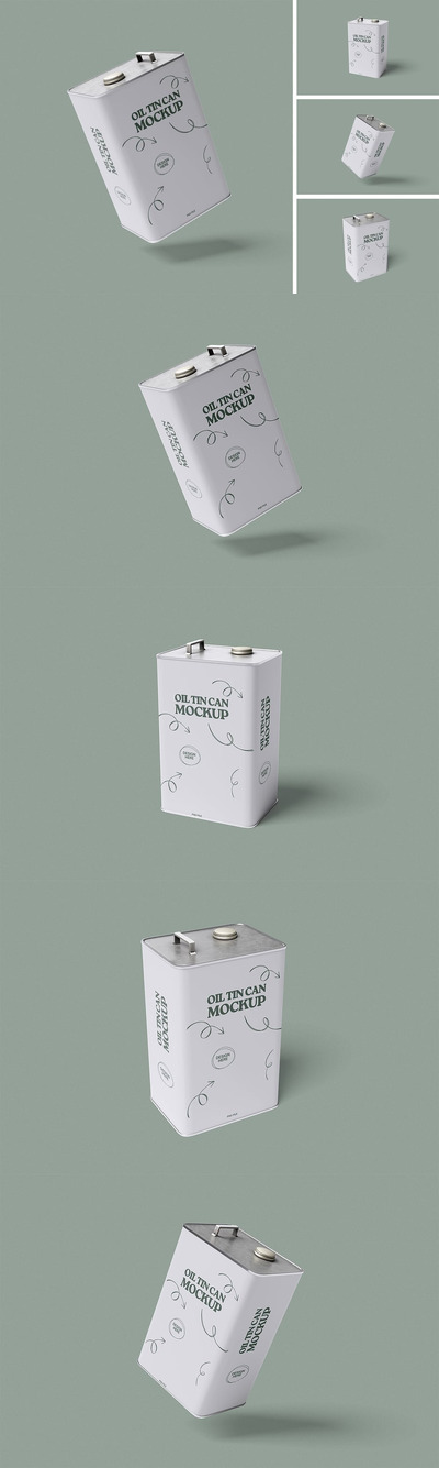 油罐可以铁罐包装样机 (PSD,PDF)