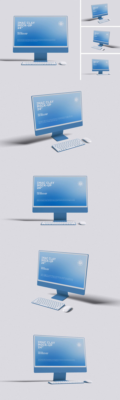 iMac电脑样机 (PSD,PDF)
