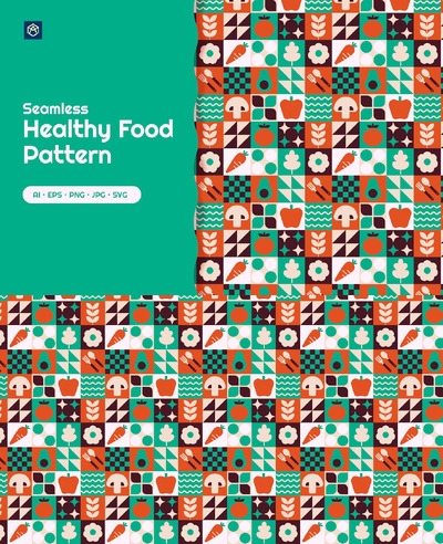 马赛克健康食品v (AI,EPS,JPG,PNG,SVG)