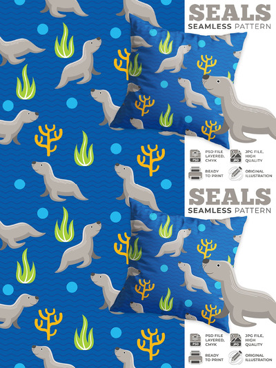 海报海洋无缝图案 (AI,EPS,JPG,PDF,PNG,SVG)
