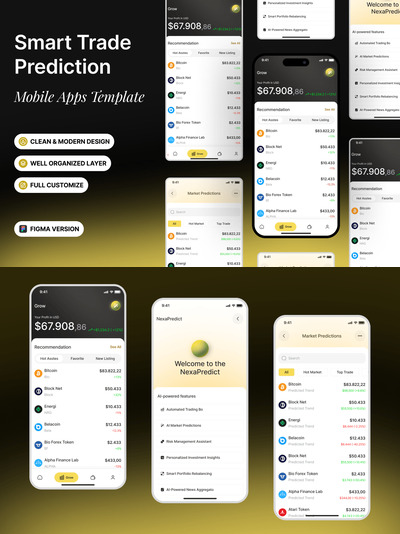 智能贸易预测 - 移动应用APP UI KIT (FIG)