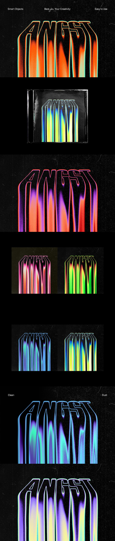 熔化的文本效果 (PSD)