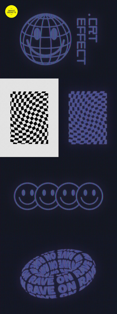 复古监视器效果 (PSD)