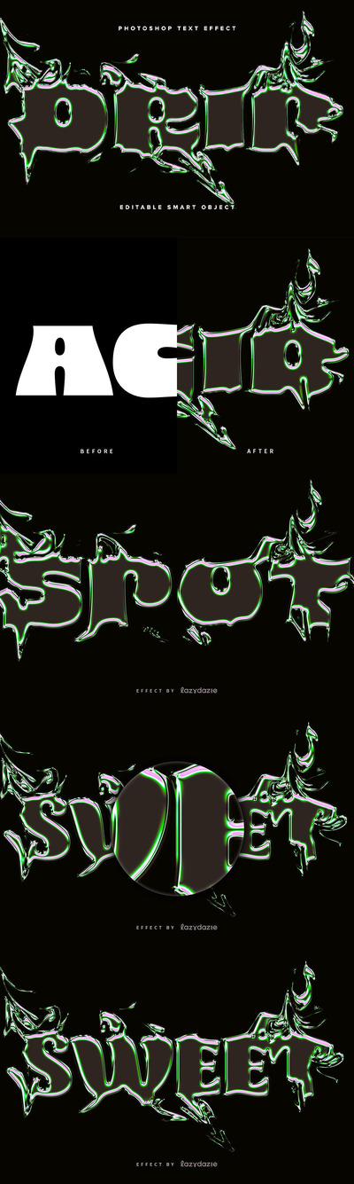 飞溅金属PSD文本效果 (PSD)