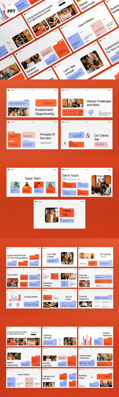 白色现代财务分析师PPT模板 (PPT,PPTX)