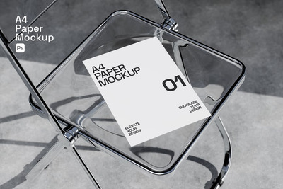A4纸模型样机 (PSD)