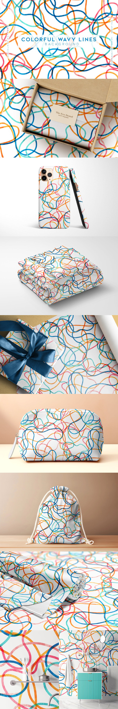 自由波浪线图案 (JPG,PNG)