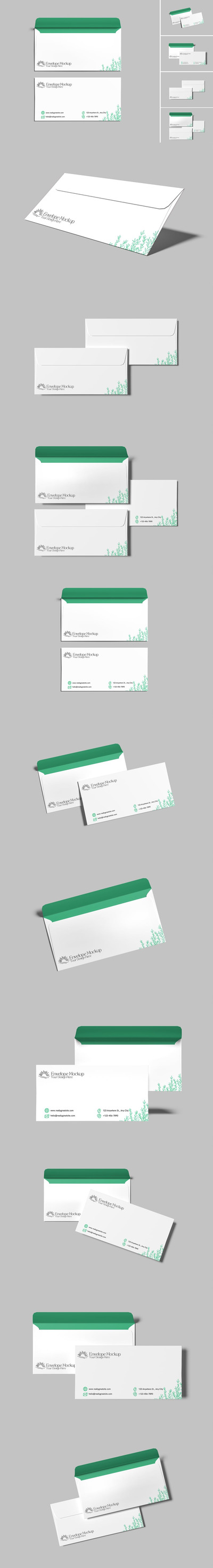 信封模型样机 (PSD,PDF)