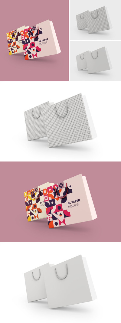 方袋购物袋模型样机 (PSD)