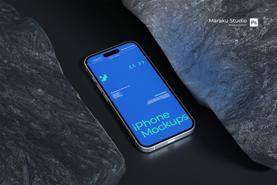 iPhone模型手机样机 (PSD)