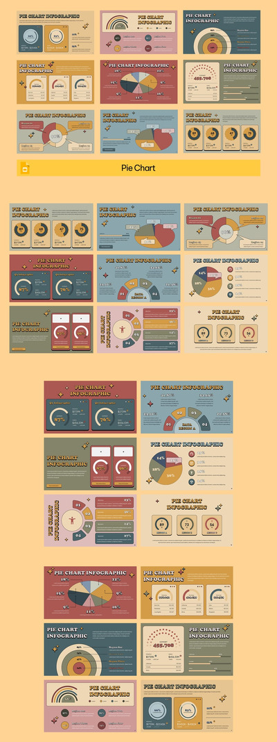 数据饼图PPT模板 (PPTX)