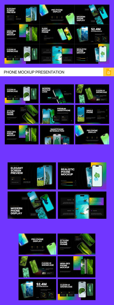 手机样机PPT模板 (PPTX)
