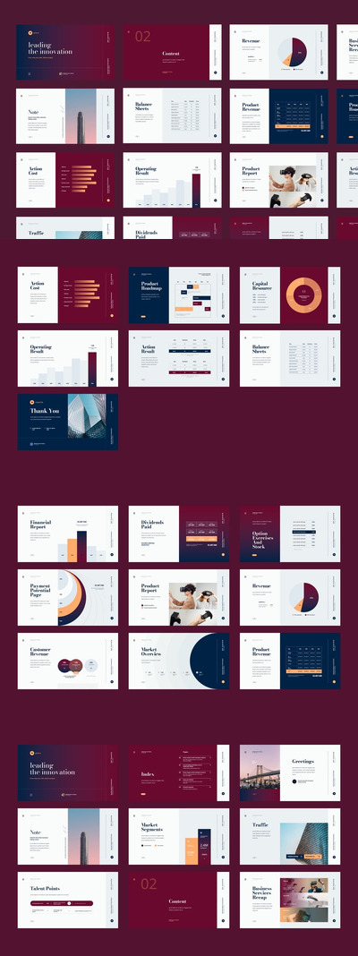 业务报告PPT模板 (PPTX)