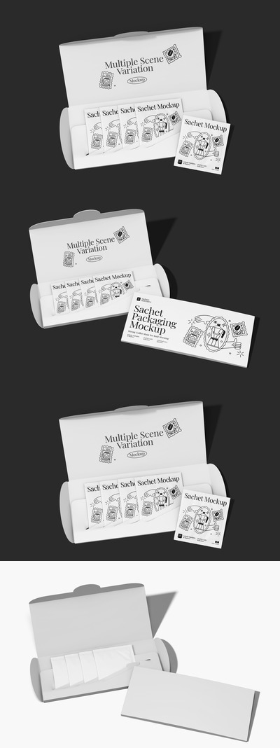 咖啡袋模型样机 (PSD)