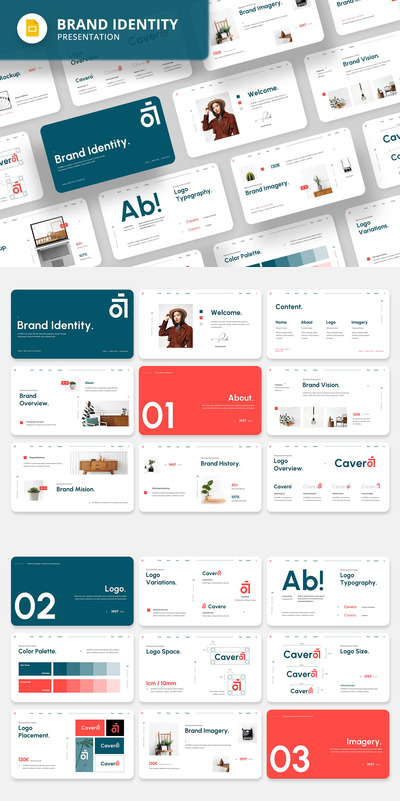 品牌身份VI识别PPT模板 (PPTX)