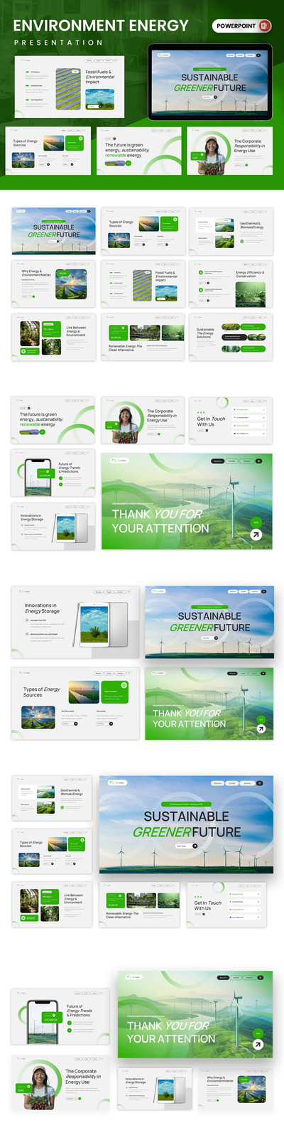 环境能源PPT模板 (PPTX)
