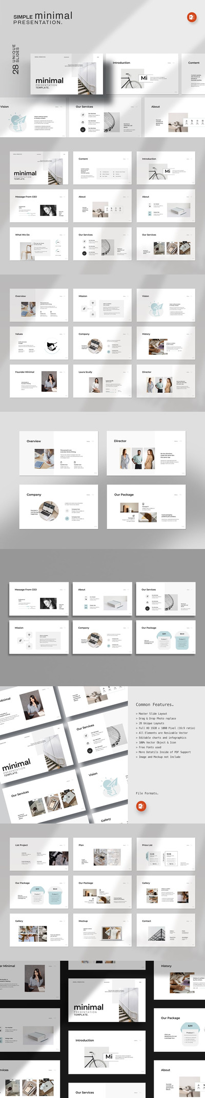 简单的极简主义PPT模板 (PPTX)