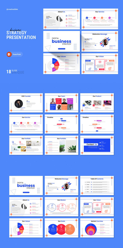 业务策略演示模板PPT模板 (PPTX)