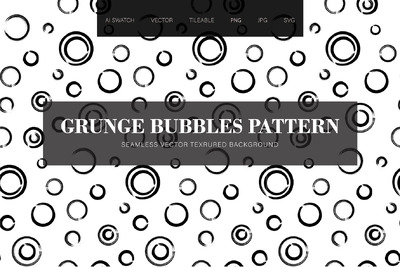 残缺的黑色气泡无缝图案 (AI,EPS,JPG,PNG,SVG)