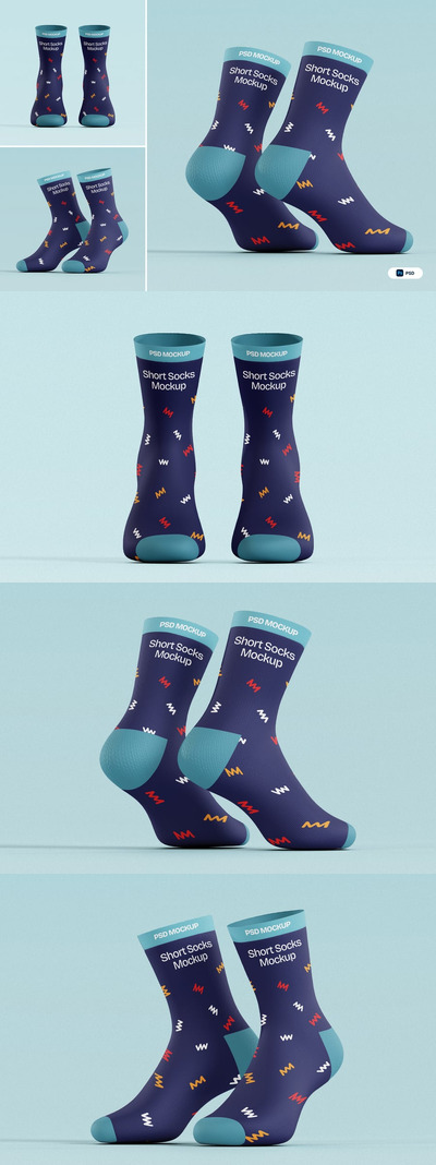 短袜图案设计样机 (PSD)