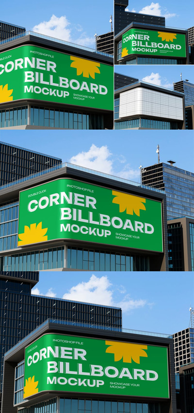 广告牌模型样机 (PSD)