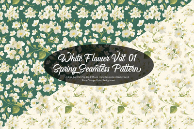 春季白花无缝图案01 (AI,EPS,JPG,PNG,SVG,PDF)