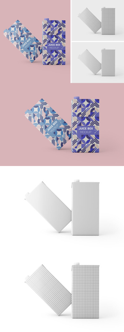 果汁纸箱模型样机 (PSD)