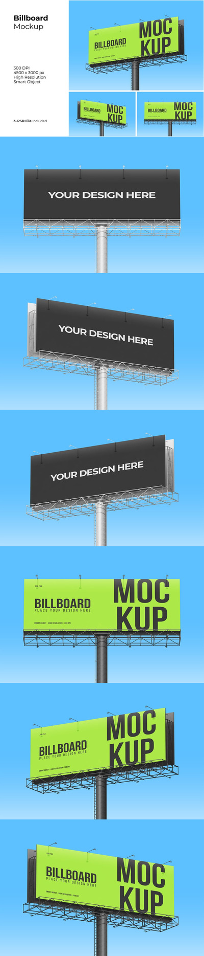 广告牌模型样机 (PSD)