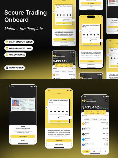 安全交易App新手引导模板APP UI KIT (FIG)