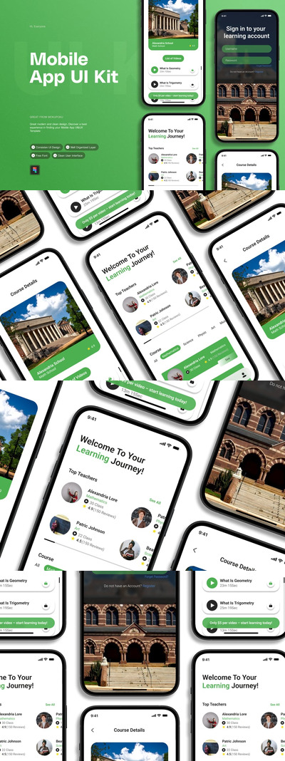 学习课程 - 移动应用APP UI KIT (FIG)