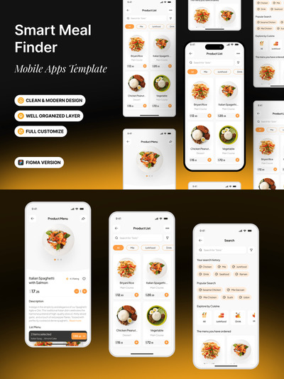 餐点移动应用 APP UI KIT (FIG)