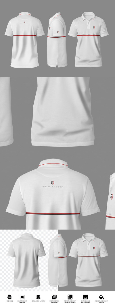 马球衬衫样机 (PSD)