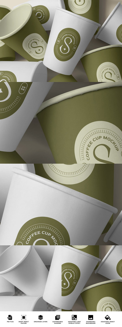 咖啡杯模型样机 (PSD)