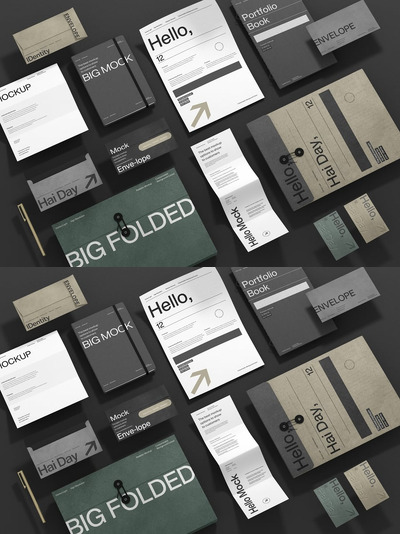 VI品牌身份文具样本套装样机 (PSD)