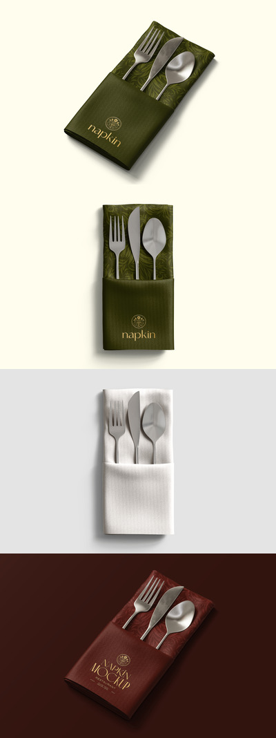 餐巾样机样机 (PSD)