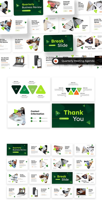 季度会议议程 PPT模板 (PPT,PPTX)