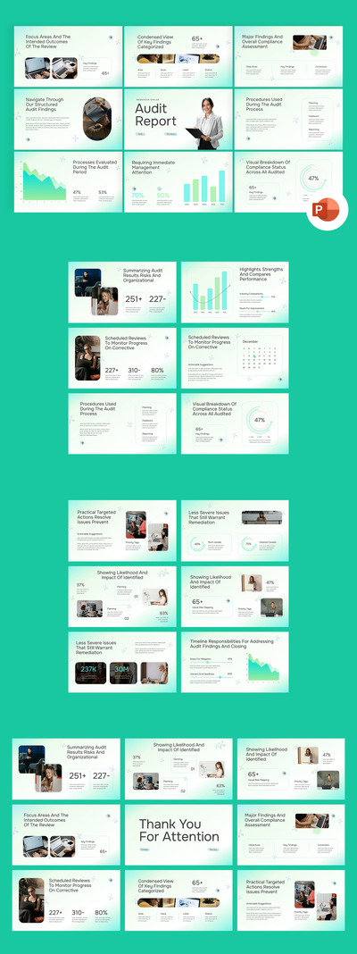 审计报告PPT模板 (PPTX)