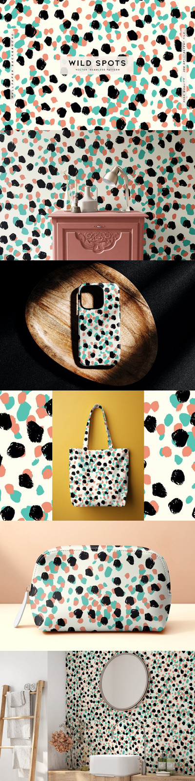 狂野笔触矢量图案背景 (AI,EPS,JPG,SVG)