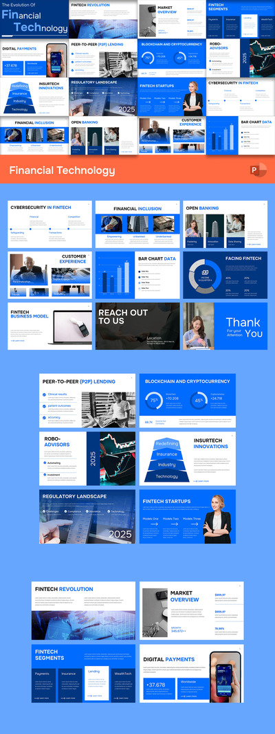 金融科技PPT模板 (PPTX)