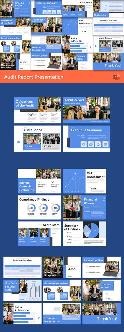 审计报告PPT模板 (PPTX)