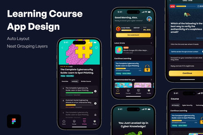 学习课程应用APP UI KIT (FIG)