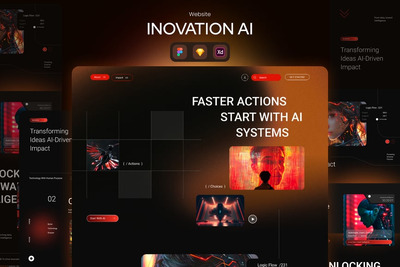 创新 AI网站网页UI模板 (FIG,SKETCH,XD)