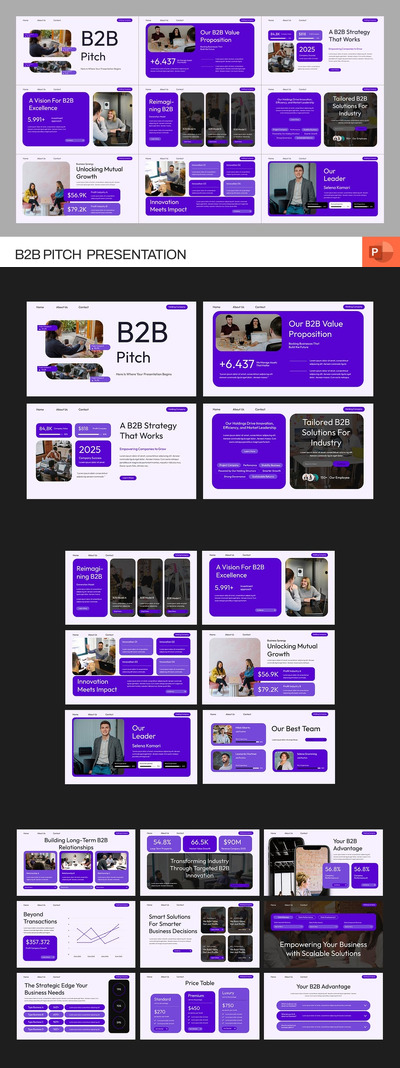 B2B路演PPT模板 (PPTX)